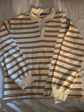 Zara statement polo in the perfect combination of on-trend yellow and brown